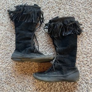 Lace Up Moccasin Boots